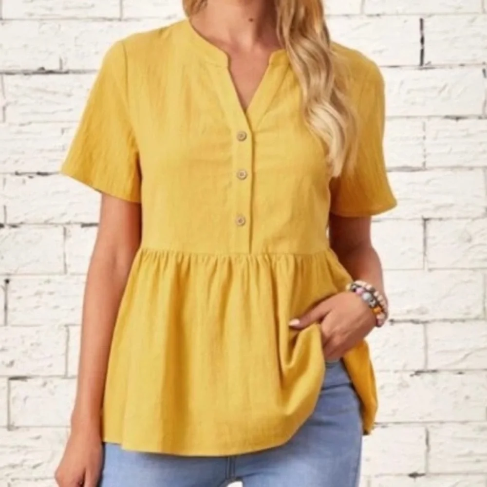 65. Stellar peplum top🌙 - Picture 1 of 5